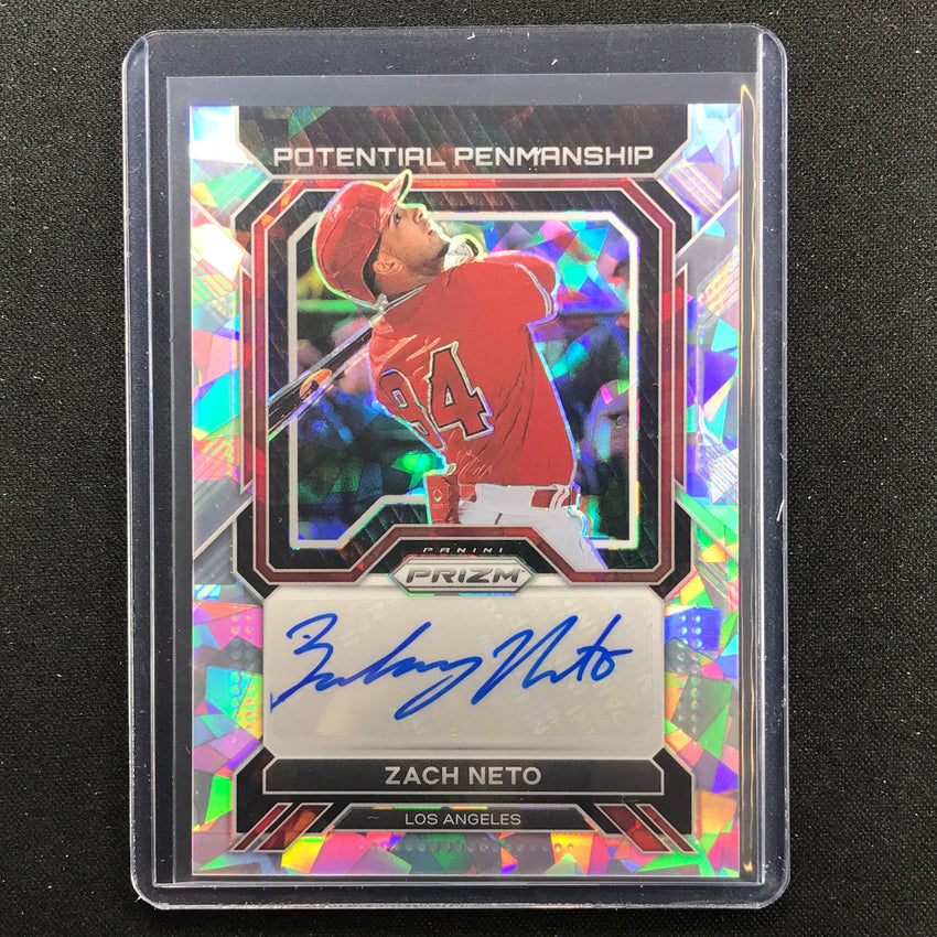 2023 Prizm Mlb Zach Neto Potential Penmanship Auto Cracked Ice No Zn