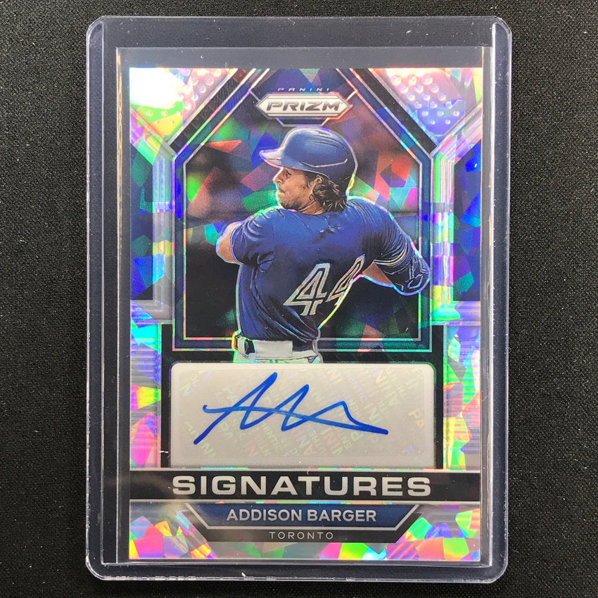 2023 Prizm Mlb Addison Barger Signatures Auto Cracked Ice No Ab