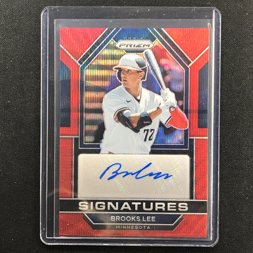2023 Prizm Mlb Brooks Lee Signatures Auto Ruby Wave No Bl