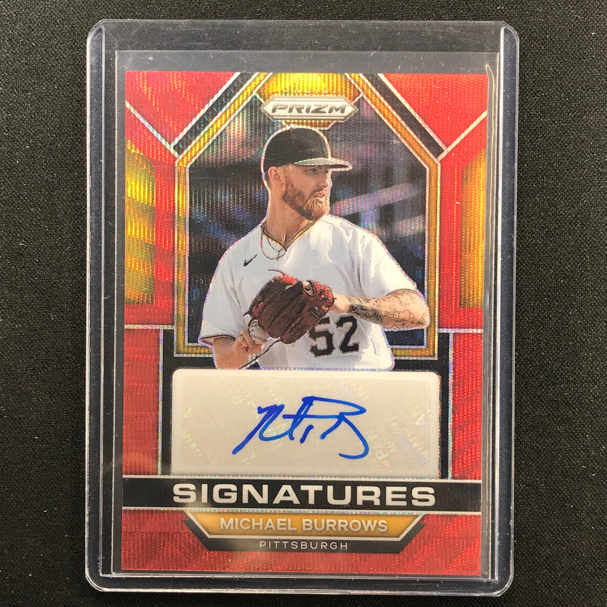 2023 Prizm MLB MICHAEL BURROWS Signatures Auto Ruby Wave #MB