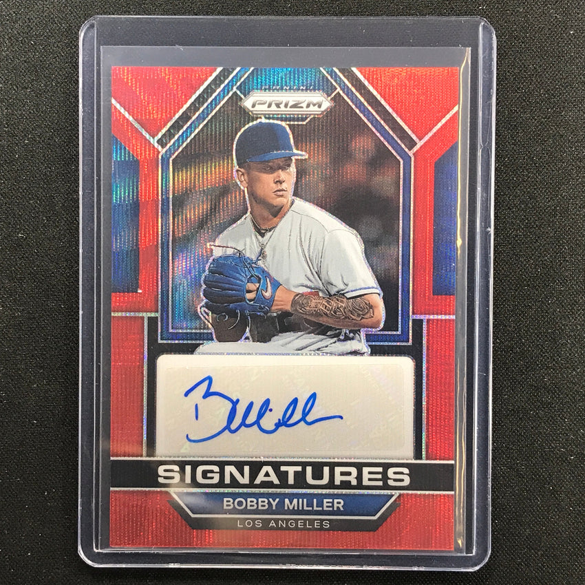 2023 Prizm Mlb Bobby Miller Signatures Auto Ruby Wave No Bm