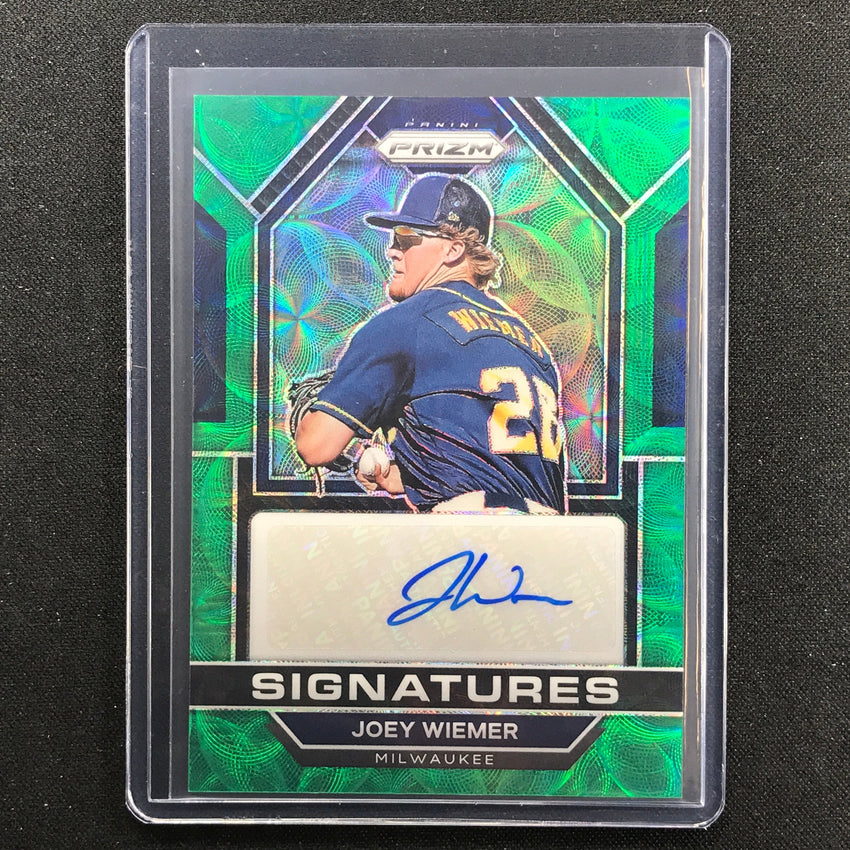 2023 Prizm Mlb Joey Wiemer Signatures Auto Green Scope 54/75