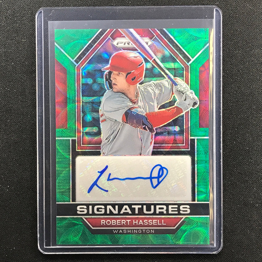 2023 Prizm Mlb Robert Hassell Signatures Auto Green Scope 8/75