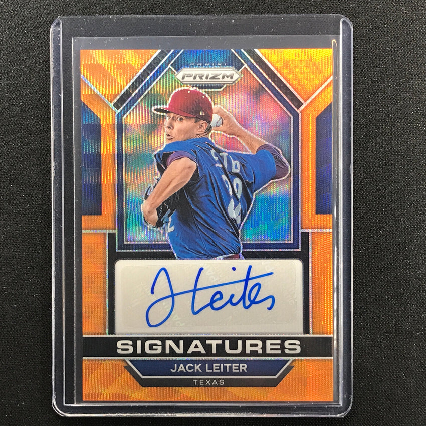 2023 Prizm Mlb Jack Leiter Signatures Auto Orange Wave 33/50
