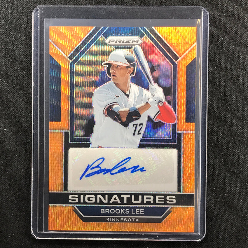 2023 Prizm Mlb Brooks Lee Signatures Auto Orange Wave 39/50