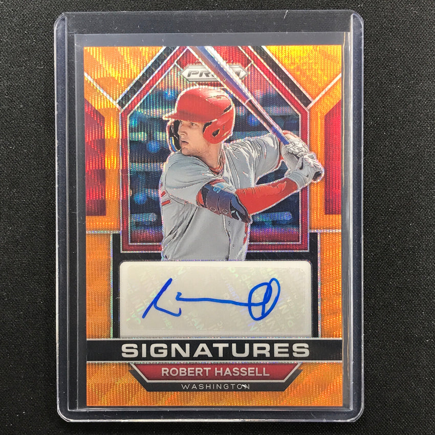 2023 Prizm Mlb Robert Hassell Signatures Auto Orange Wave 31/50