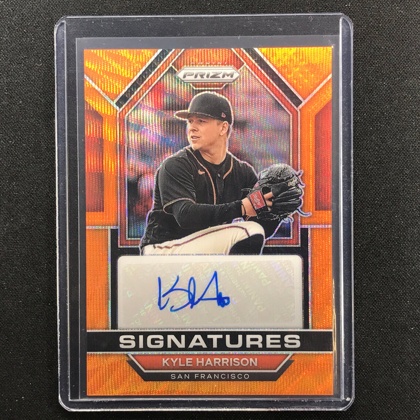 2023 Prizm Mlb Kyle Harrison Signatures Auto Orange Wave 29/50