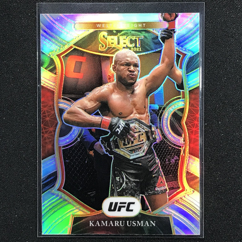 2021 Select Kamaru Usman Concourse Silver Prizm No 7