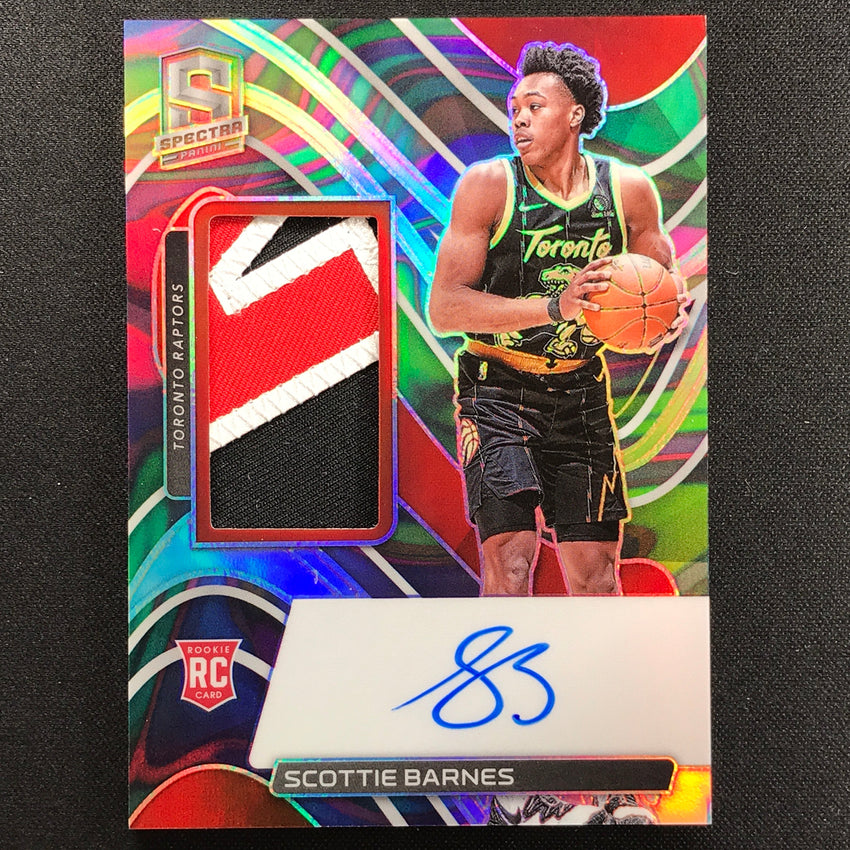 2021-22 Spectra Scottie Barnes Rookie Jersey Patch Auto Marble 3/5