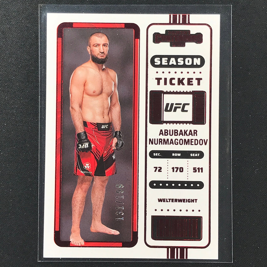 2023 Chronicles UFC ABUBAKAR NURMAGOMEDOV Contenders Season Ticket Red /199 #102