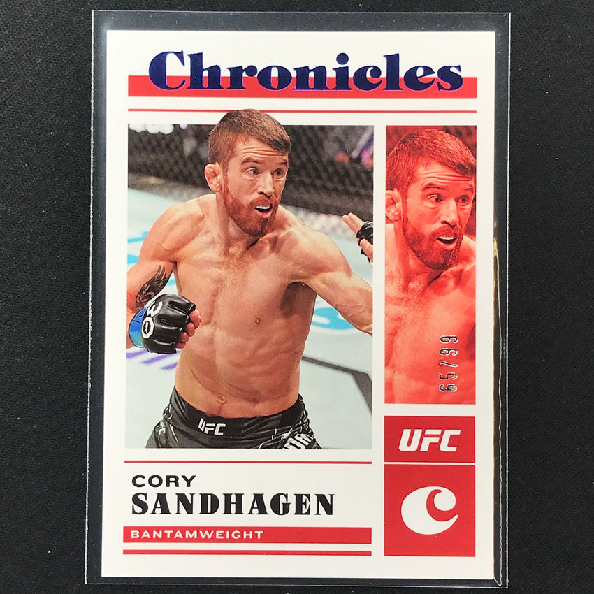 2023 Chronicles UFC CORY SANDHAGEN Chronicles Base Set Blue 65/99 #30