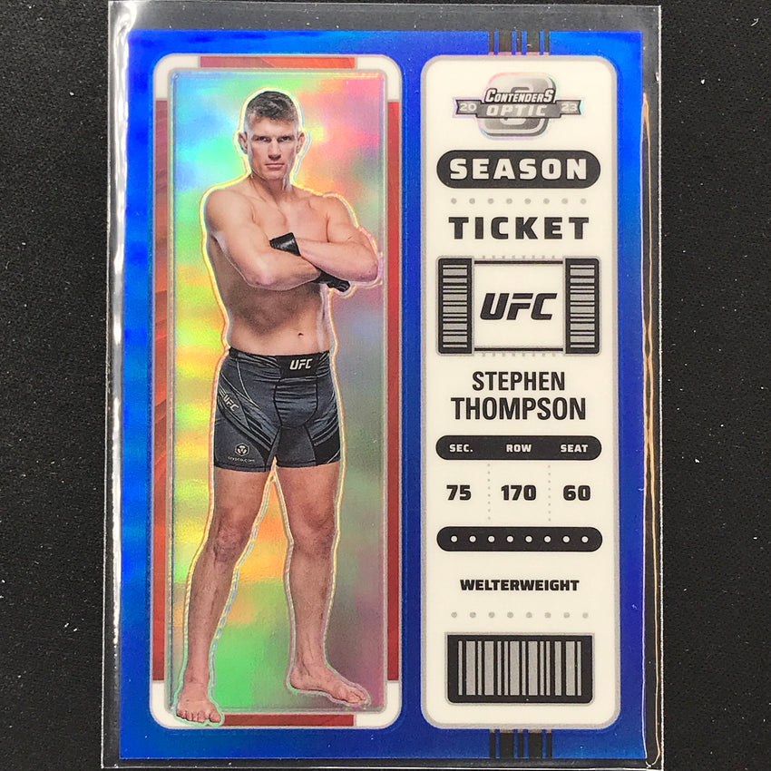 2023 Chronicles UFC Stephen Thompson Contenders Optic Season Ticket Blue 15/99