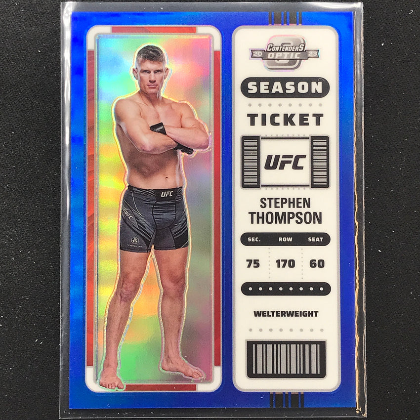 2023 Chronicles UFC Stephen Thompson Contenders Optic Season Ticket Blue 61/99
