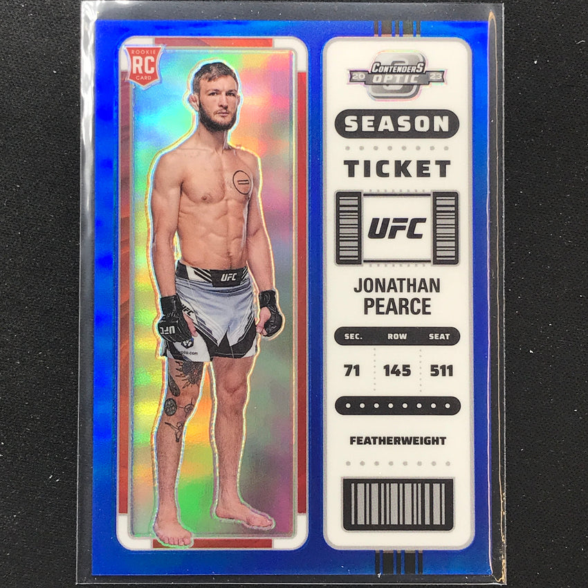2023 Chronicles UFC Jonathan Pearce Contenders Optic Rookie Ticket Blue 91/99