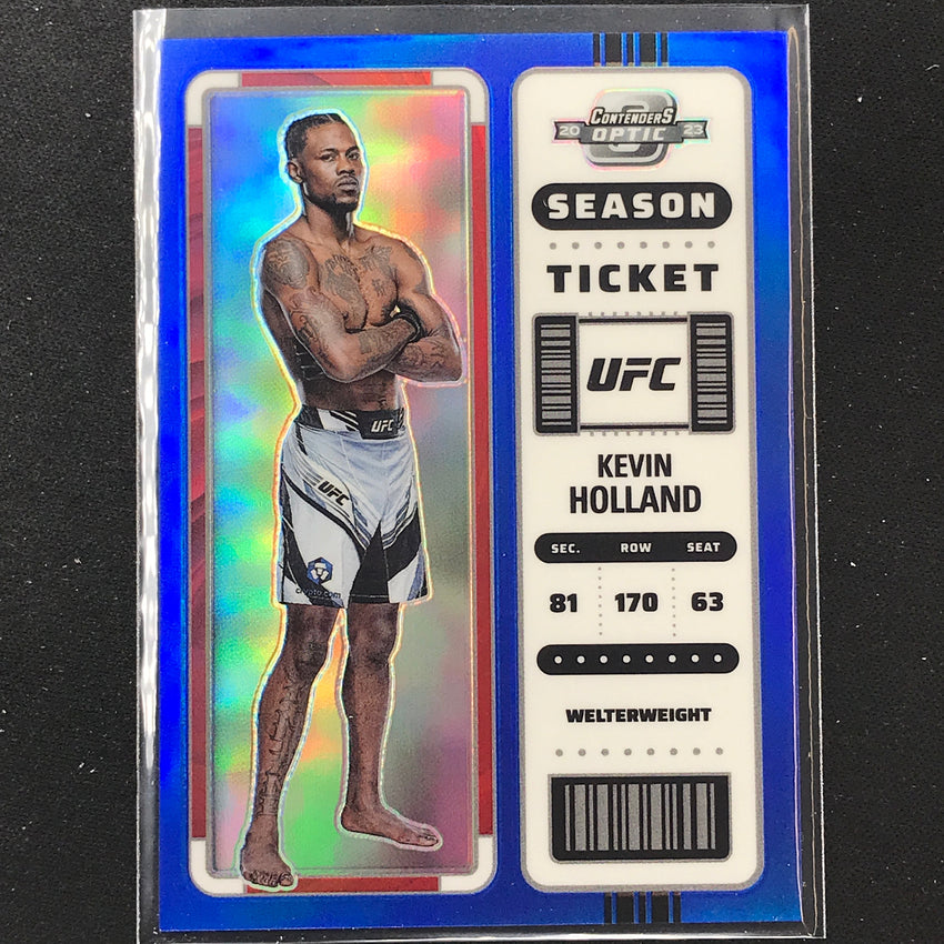 2023 Chronicles UFC KEVIN HOLLAND Contenders Optic Season Ticket Blue 32/99 #360