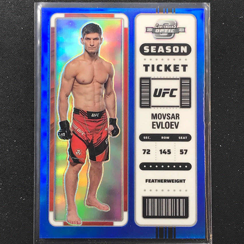 2023 Chronicles UFC MOVSAR EVLOEV Contenders Optic Season Ticket Blue 30/99 #370