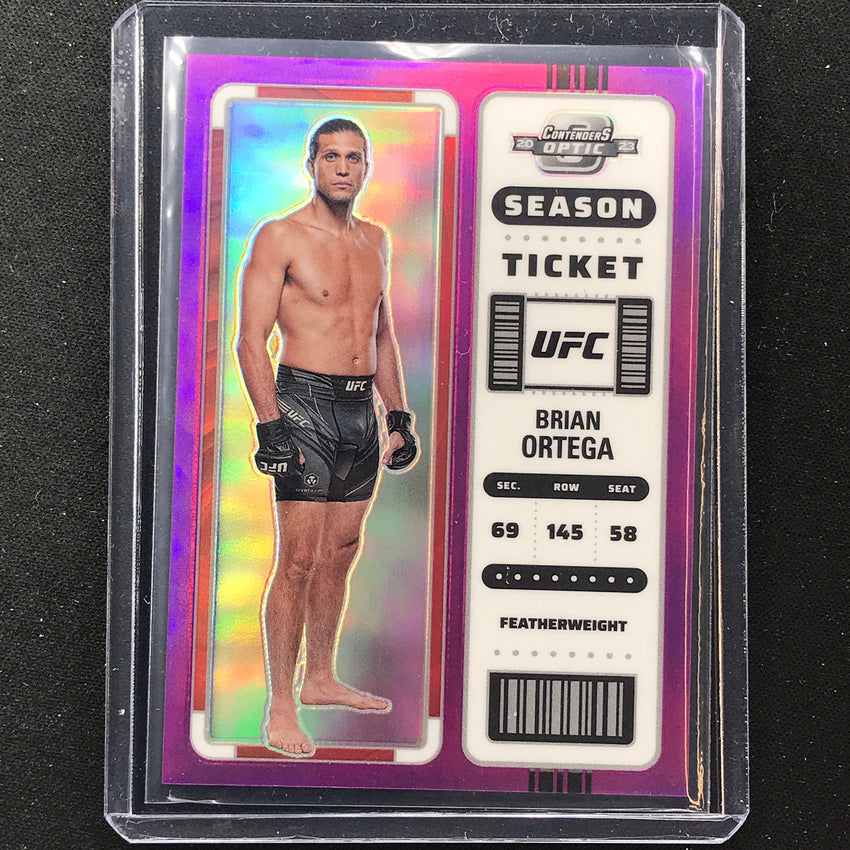 2023 Chronicles UFC Brian Ortega Contenders Optic Season Ticket Purple 45/49