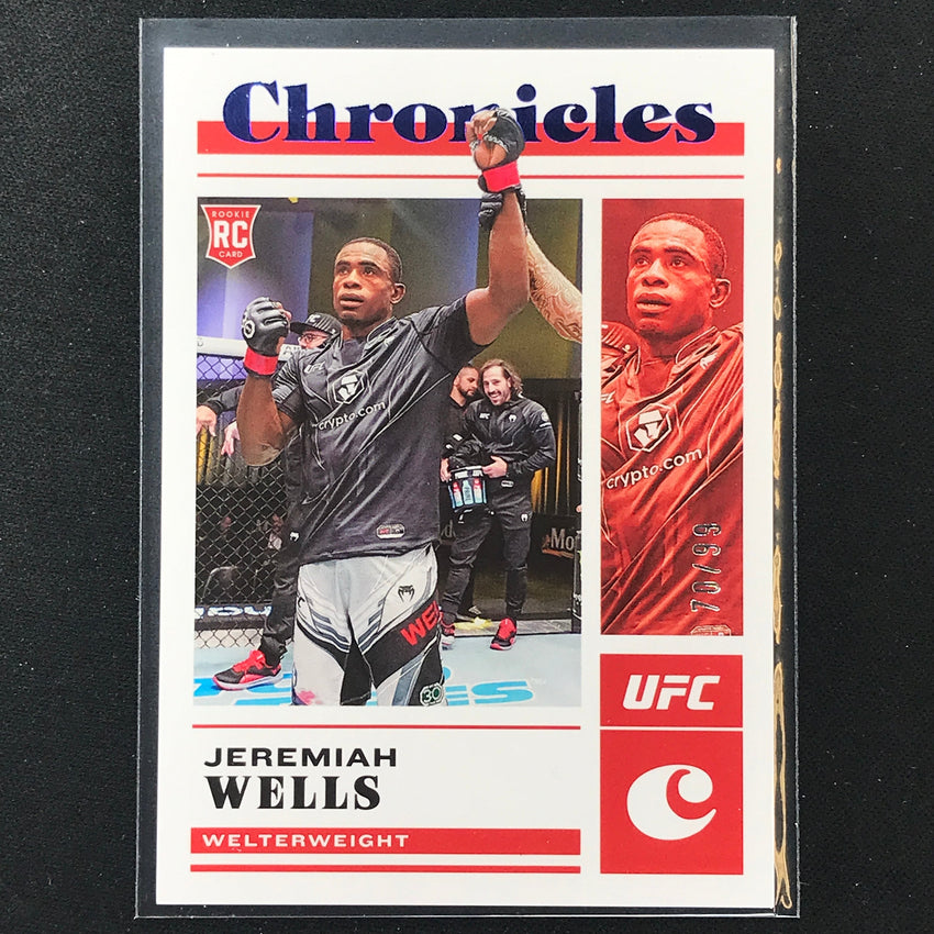 2023 Chronicles UFC JEREMIAH WELLS Chronicles Base Set Rookie Blue 70/99 #90