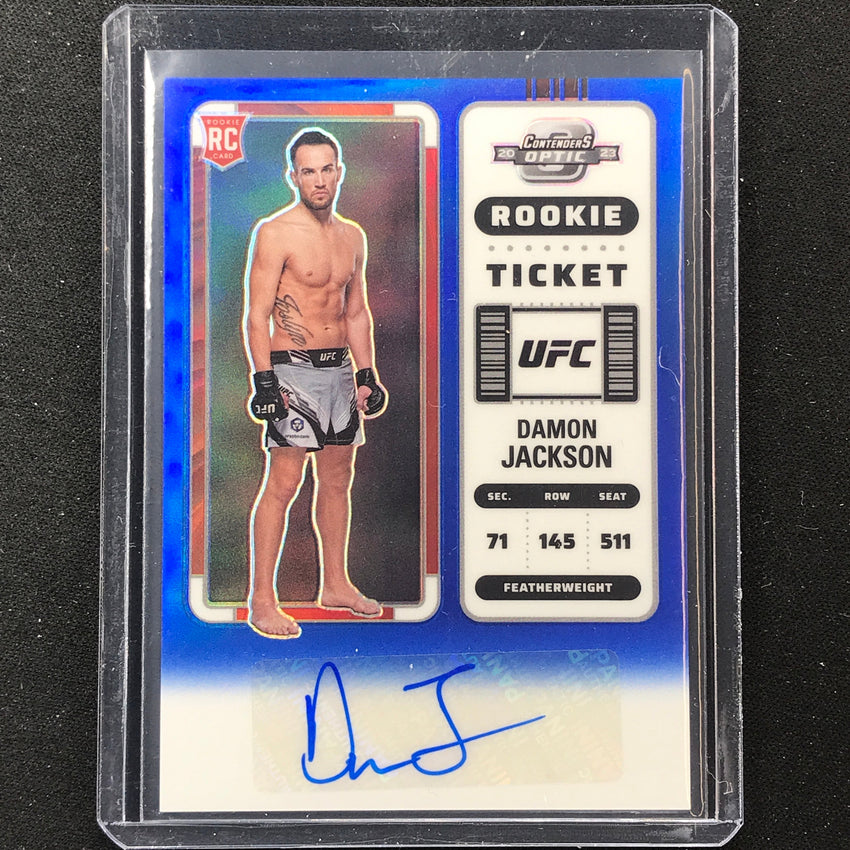 2023 Chronicles UFC Damon Jackson Contenders Optic Rookie Ticket Auto Blue 23/49
