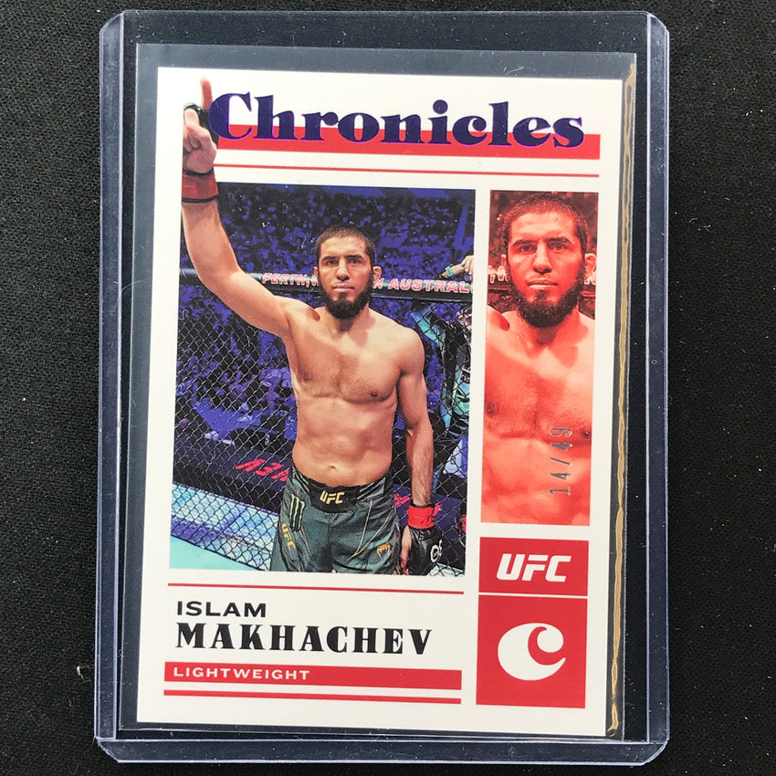 2023 Chronicles UFC Islam Makhachev Chronicles Base Set Purple 14/49