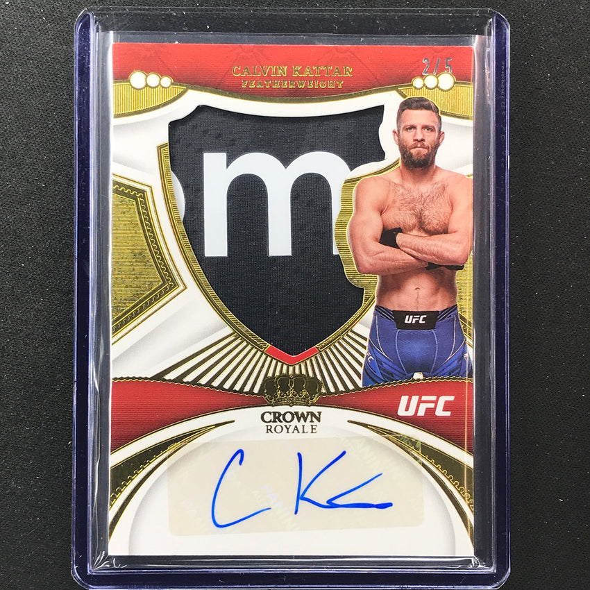 2023 Chronicles UFC Calvin Kattar Crown Royale Silhouettes Relic Auto Prime 2/5