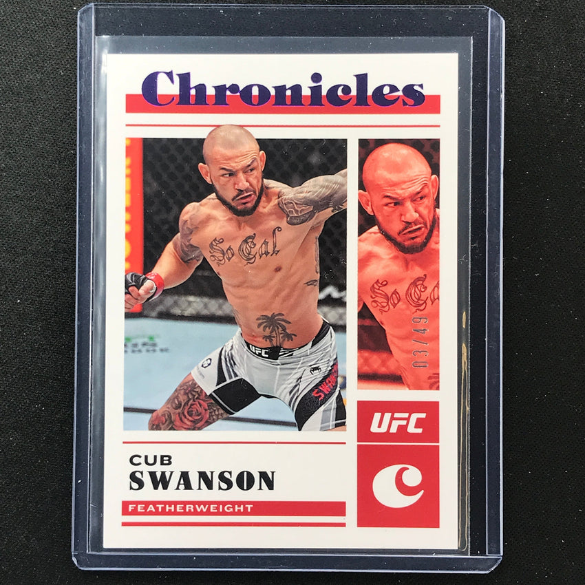 2023 Chronicles UFC Cub Swanson Chronicles Base Set Purple 3/49