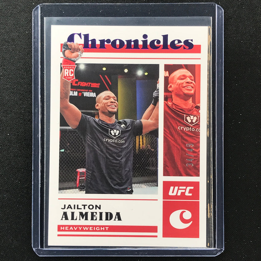 2023 Chronicles UFC Jailton Almeida Chronicles Base Set Rookie Purple 34/49