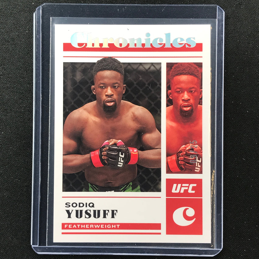 2023 Chronicles UFC Sodiq Yusuff Chronicles Base Set Holo Silver 9/25