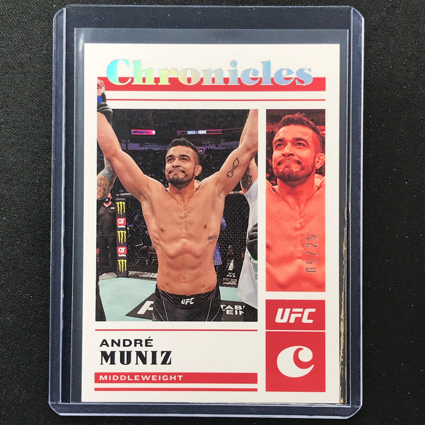 2023 Chronicles UFC Andre Muniz Chronicles Base Set Holo Silver 5/25
