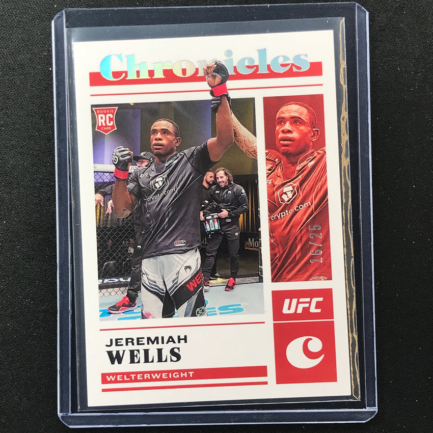 2023 Chronicles UFC Jeremiah Wells Chronicles Base Set Rookie Holo Silver 16/25