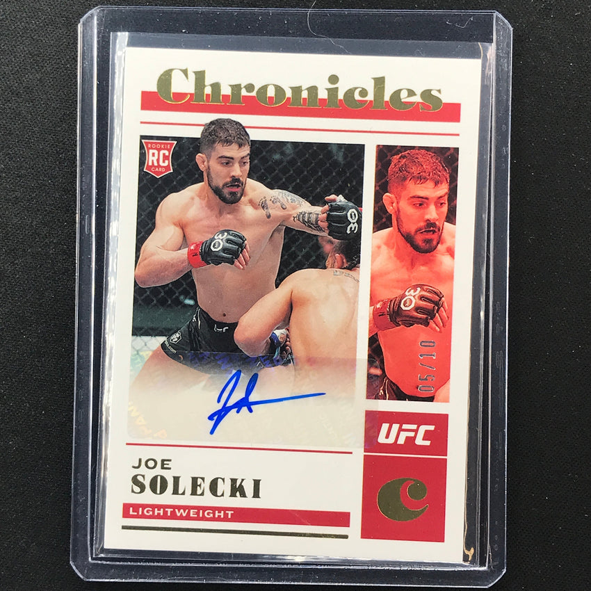 2023 Chronicles UFC Joe Solecki Chronicles Base Set Rookie Auto Gold 5/10
