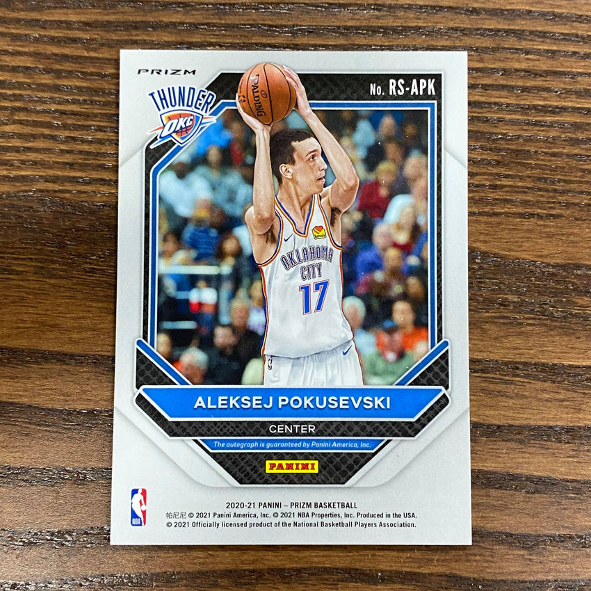 2020-21 Prizm Aleksej Pokusevski Rookie Signatures Auto Choice Red No Apk A