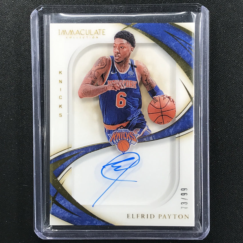 2019-20 Immaculate ELRFID PAYTON Shadowbox Signatures Acetate Auto 73/99-Cherry Collectables