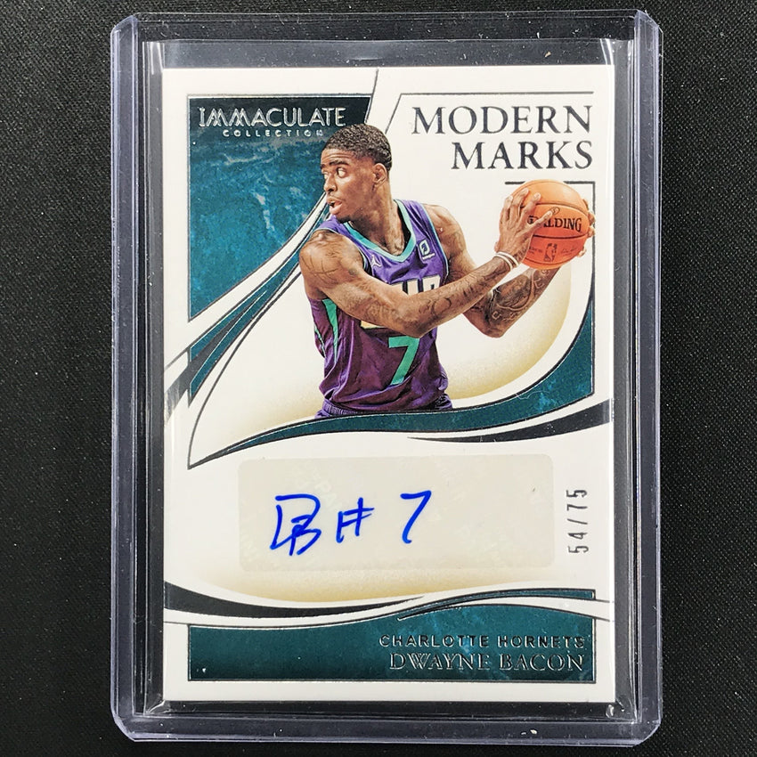 2019-20 Immaculate DWAYNE BACON Modern Marks Auto 54/75-Cherry Collectables