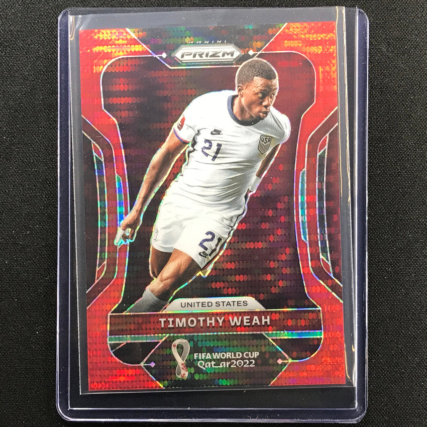 2022 Prizm Fifa World Cup Qatar Timothy Weah Breakaway Red 10/99