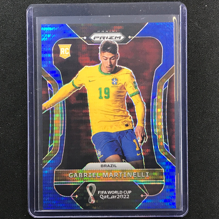 2022 Prizm Fifa World Cup Qatar Gabriel Martinelli Rookie Breakaway Blue 5/49