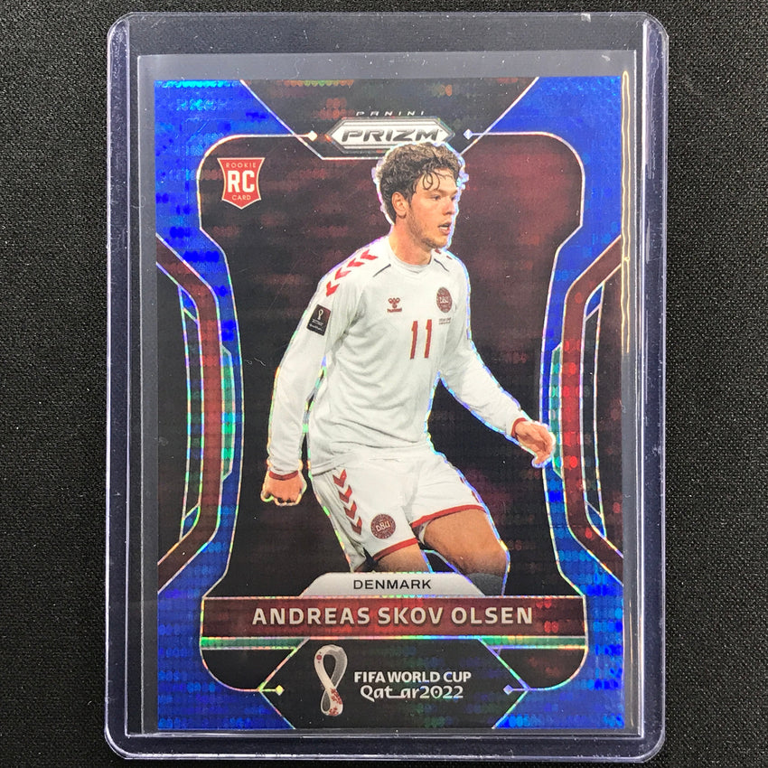 2022 Prizm Fifa World Cup Qatar Andreas Skov Olsen Rookie Breakaway Blue 31/49