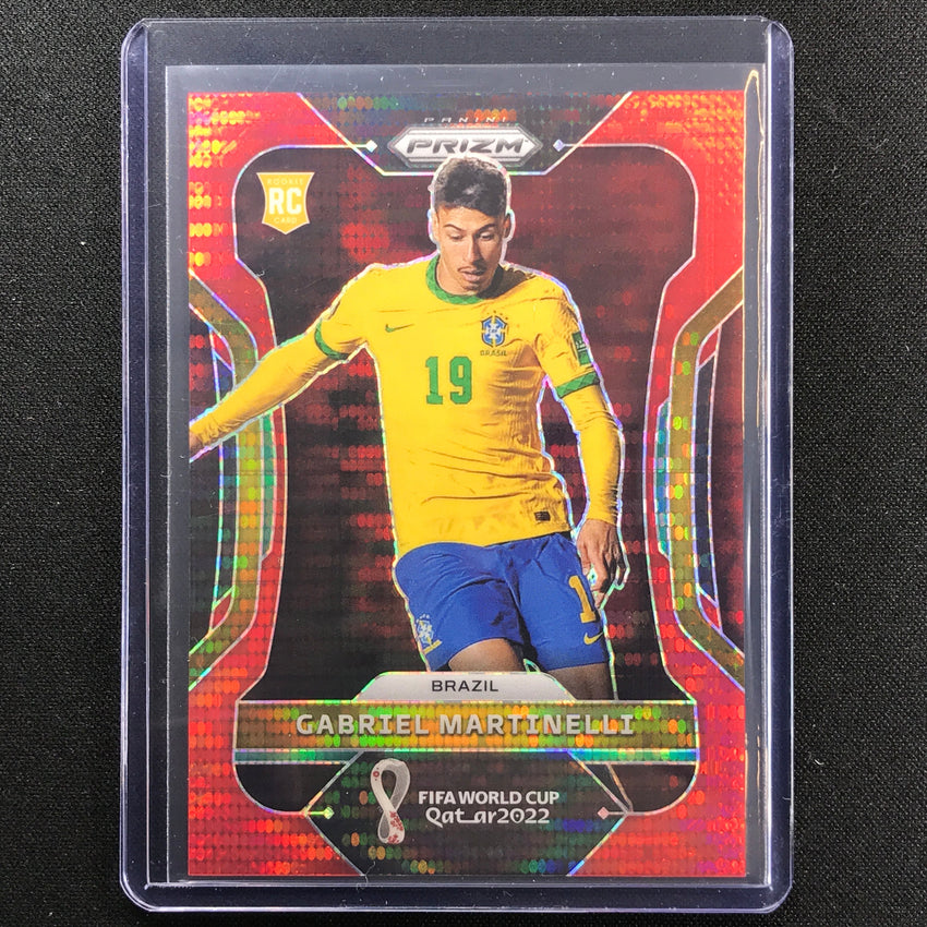 2022 Prizm Fifa World Cup Qatar Gabriel Martinelli Rookie Breakaway Red 44/99