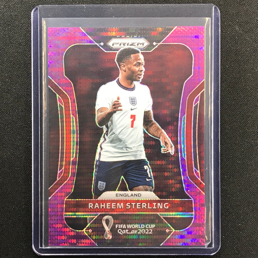 2022 Prizm Fifa World Cup Qatar Raheem Sterling Breakaway Purple 30/35