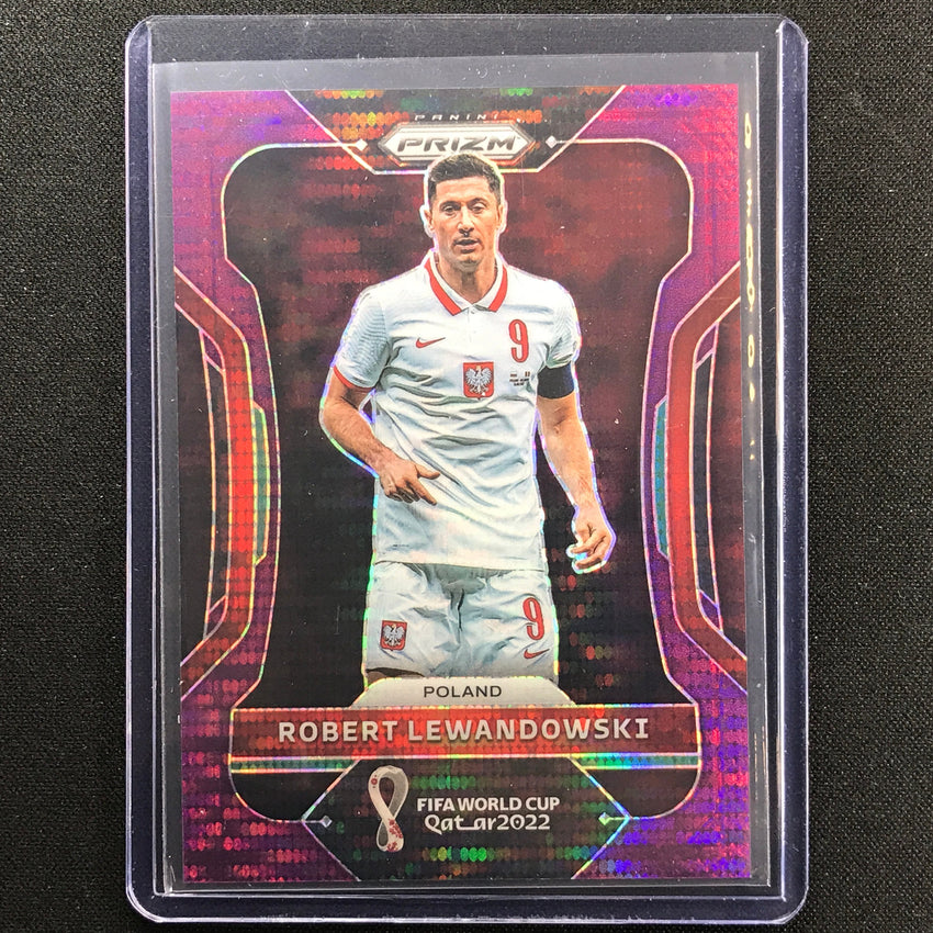 2022 Prizm Fifa World Cup Qatar Robert Lewandowski Breakaway Purple 13/35