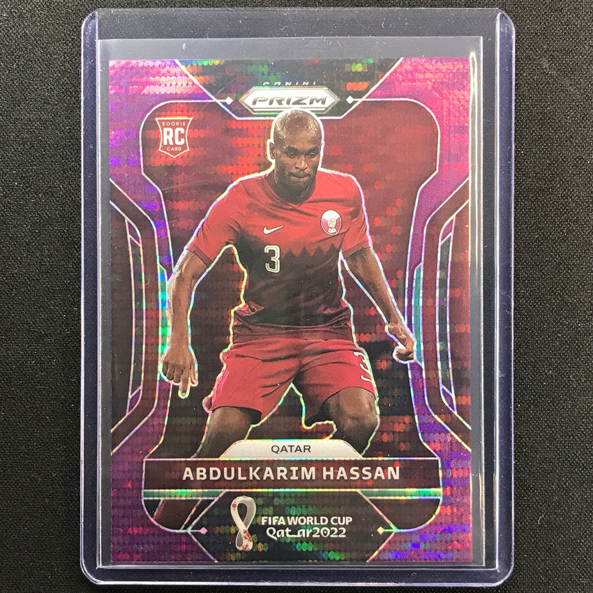 2022 Prizm Fifa World Cup Qatar Abdulkarim Hassan Rookie Breakaway Purple 13/35
