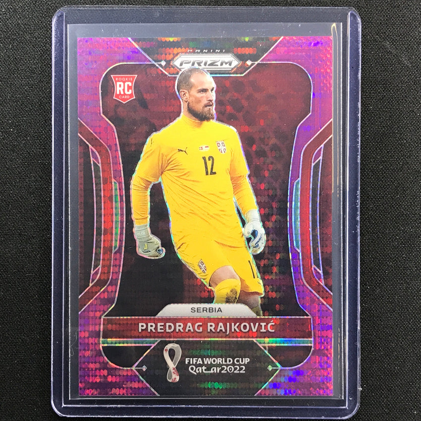 2022 Prizm Fifa World Cup Qatar Predrag Rajkovic Rookie Breakaway Purple 8/35