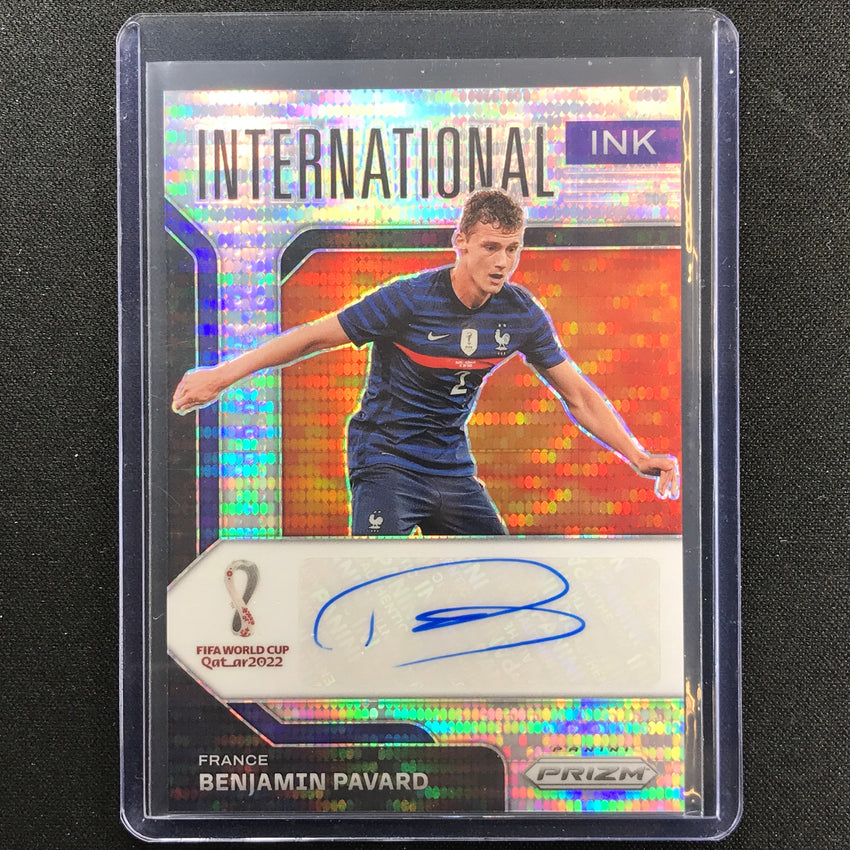 2022 Prizm Fifa World Cup Qatar Benjamin Pavard Breakaway International Auto No Bp
