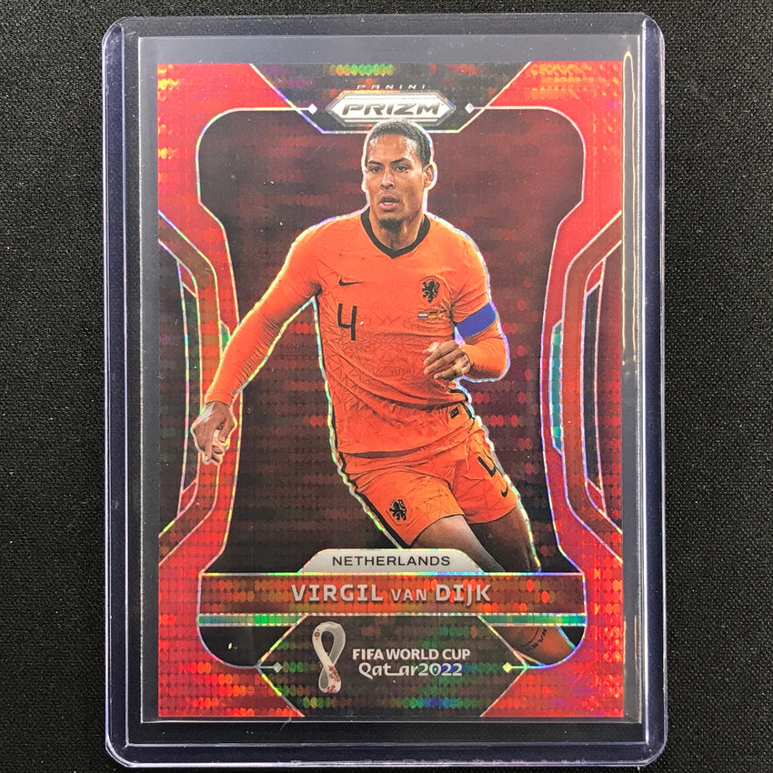 2022 Prizm Fifa World Cup Qatar Virgil Van Dijk Breakaway Red 32/99