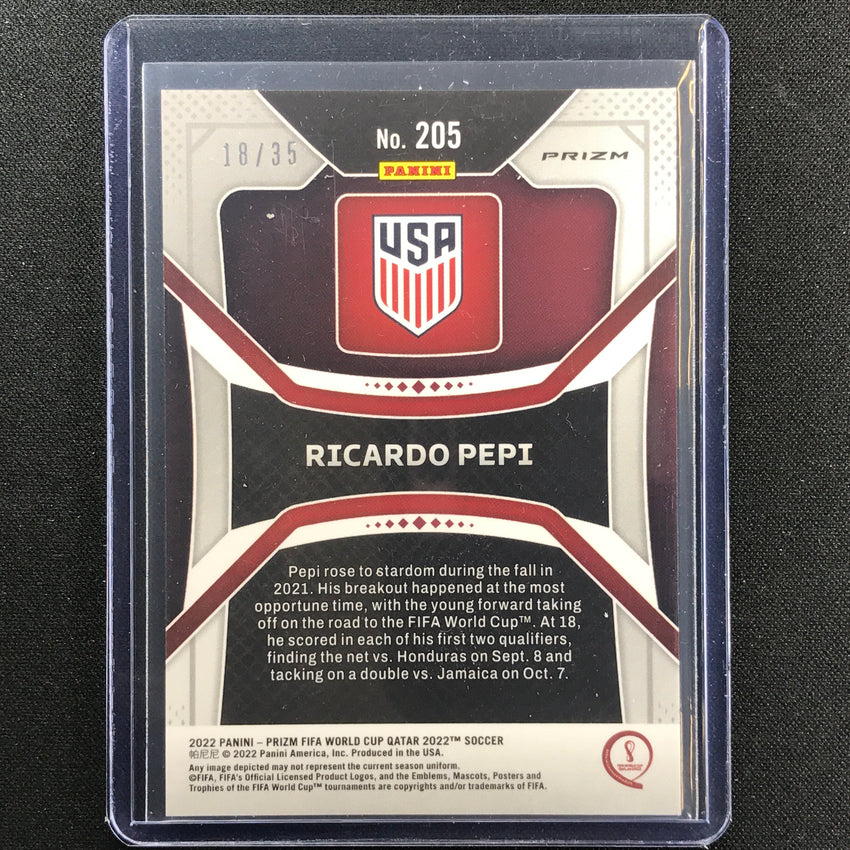 2022 Prizm Fifa World Cup Qatar Ricardo Pepi Rookie Breakaway Purple 18/35