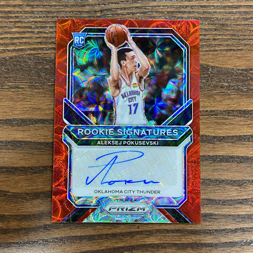 2020-21 Prizm Aleksej Pokusevski Rookie Signatures Auto Choice Red No Apk A