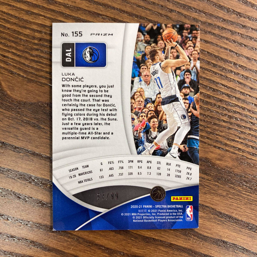 2020-21 Spectra LUKA DONCIC Spectracular Debut Base Celestial /99
