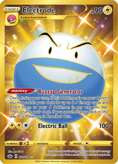 SECRET RARE Electrode - 222/198 - Secret Rare Chilling Reign