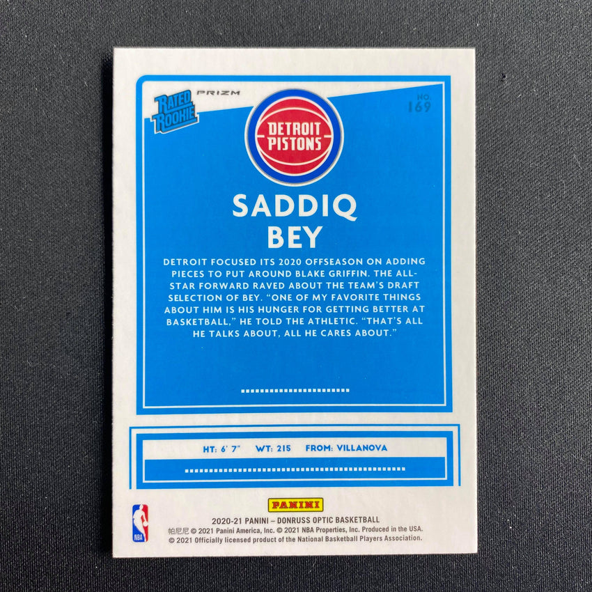2020-21 Donruss Optic Saddiq Bey Rated Rookie Choice Mojo Silver No 169