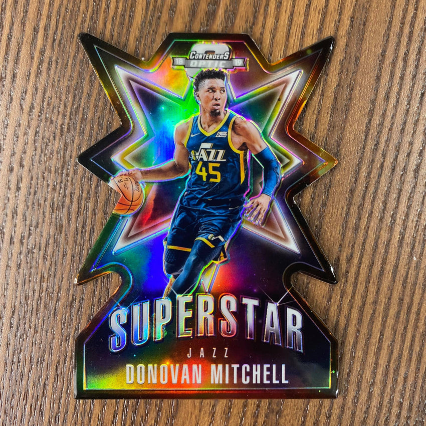 2018-19 Contenders Optic Donovan Mitchell Superstar Diecut Gold 3/10